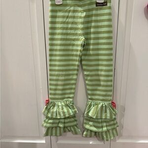 Matilda Jane Mint Striped Ruffle Pants